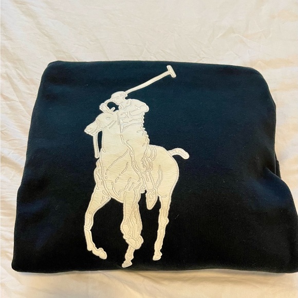 Polo Ralph Lauren Big Pony Chenille Hoodie Black XS/S NWT ($228) - Picture 2 of 14